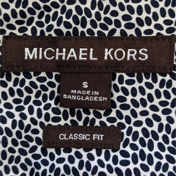 Michael Kors mens button down shirt black and white size S - Picture 7 of 8